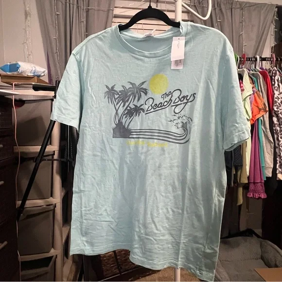 American Eagle Outfitters Blue Short Sleeve Tee with Graphic Print - Picture 2 of 5